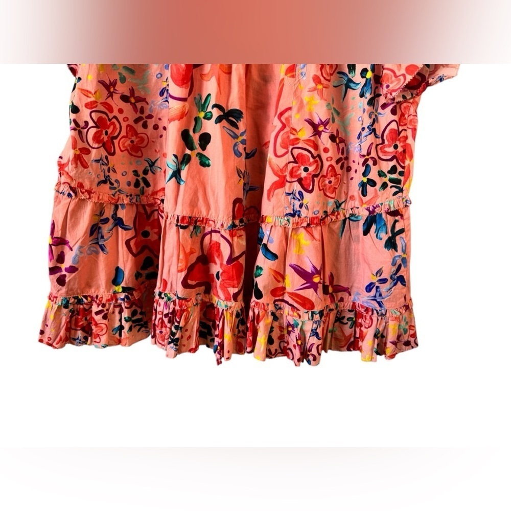 Alivia Tina Rainbow Floral Pink Sand Top Size M - Picture 8 of 16